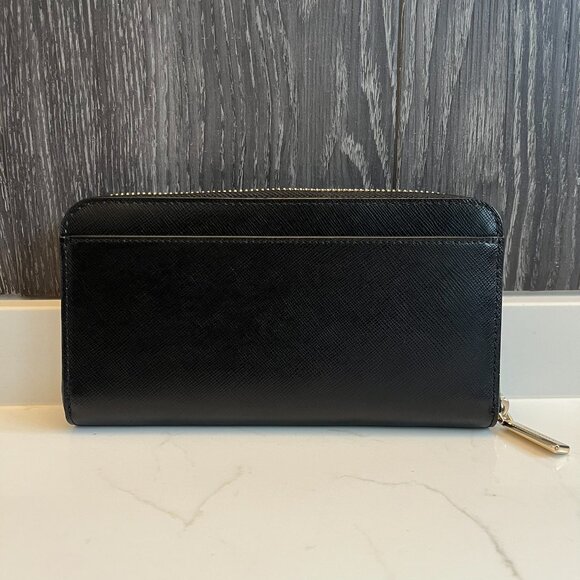 Kate Spade black zip around leather wallet - Picture 2 of 3